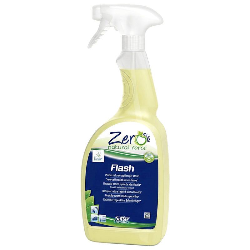 Allzweckreiniger FLASH ZERO | Zitrusduft | natürliche Rohstoffe | EU Ecolabel | Sutter Professional