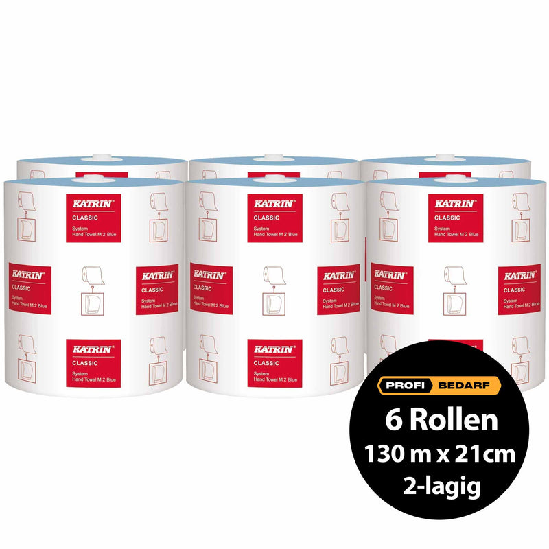 Handtuchrollen Blau | 130 m x 21 cm | 2-lagig | 100% Recycling | Katrin M2