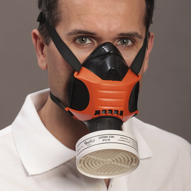 Halbmaske Polimask ALFA | Rundgewinde | anatomisch geformt | DIN EN 140 | Ekastu Safety