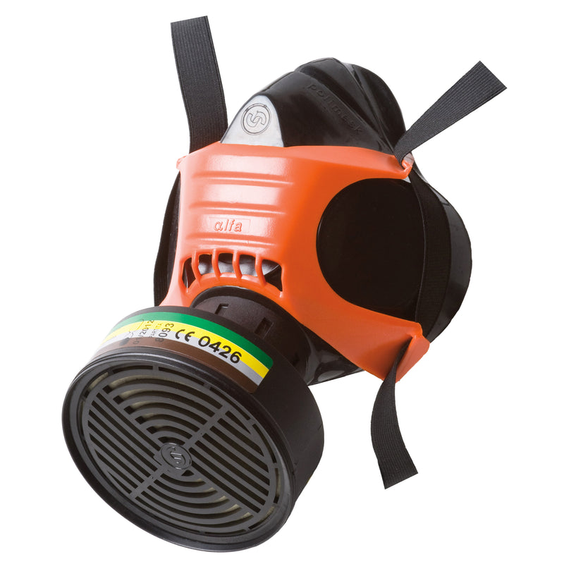 Halbmaske Polimask ALFA | Rundgewinde | anatomisch geformt | DIN EN 140 | Ekastu Safety