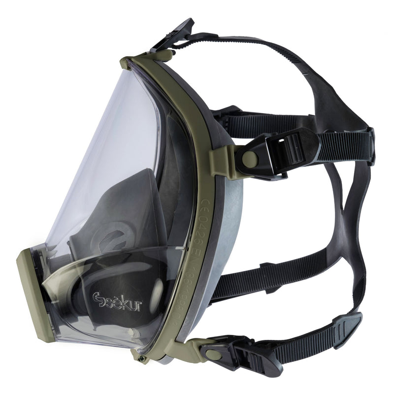 Vollmaske C 701 Olive | Klasse 3 | Rundgewinde DIN EN 148-1 | DIN EN 136 | Ekastu Safety