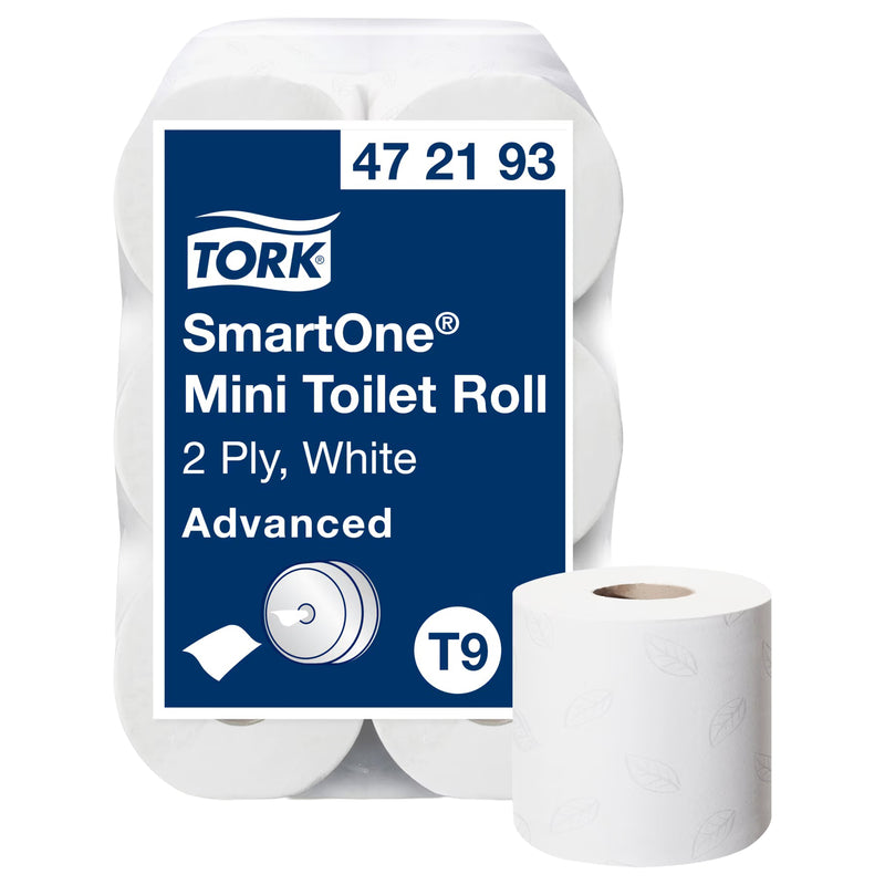 Toilettenpapier SmartOne® Mini T9 | 2-lagig | 111,6 m | 620 Blatt | Advanced | TORK 472193