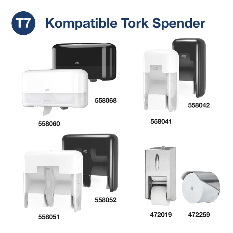 Toilettenpapier OptiServe® T7 | hülsenlos | 2-lagig | 94,3 m | 820 Blatt | Advanced | TORK 472630
