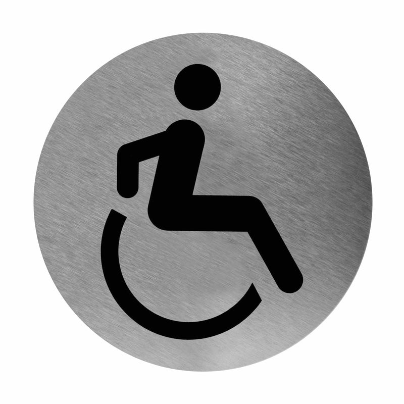 Beschilderung Edelstahl | 116 mm | selbstklebend | Mediclinics PS000CS