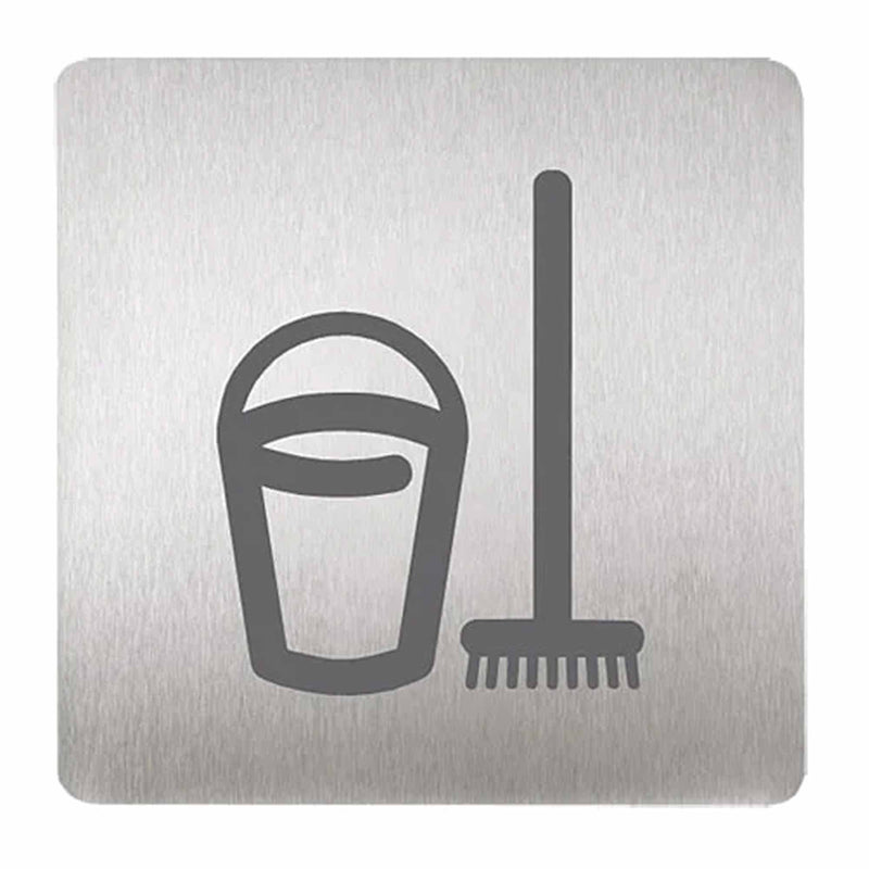 Piktogramme Edelstahl matt | 120 x 120 mm | selbstklebend