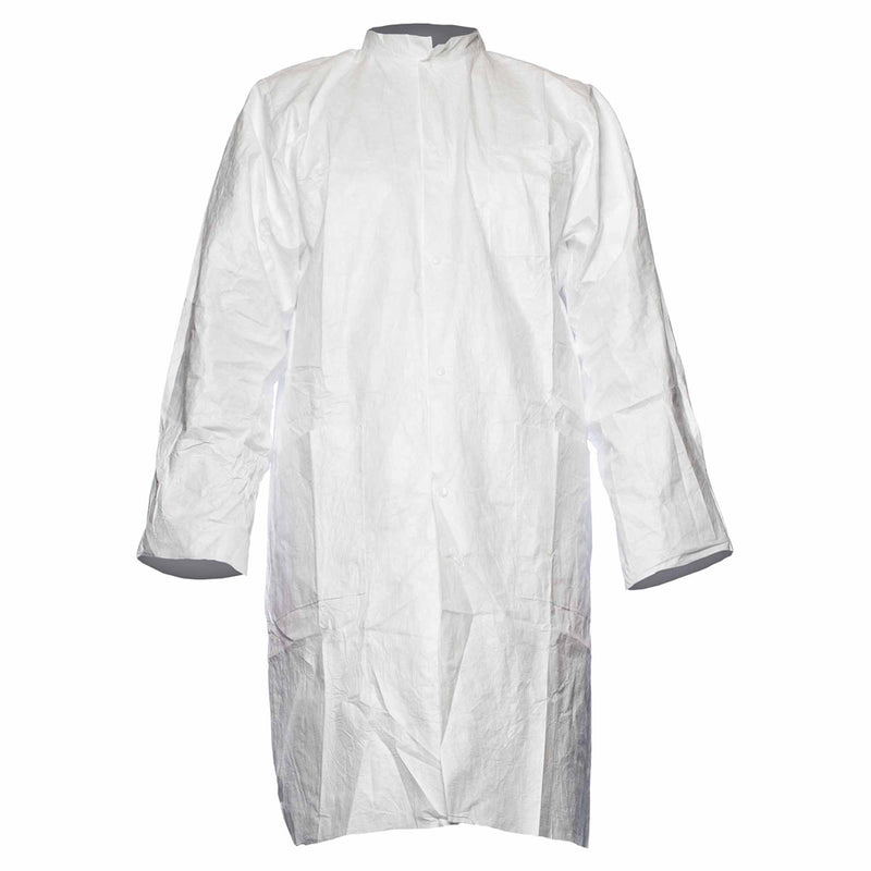 Einweg-Laborkittel Tyvek® 500 PL30 | mit Druckknöpfen & Taschen | Kategorie 3