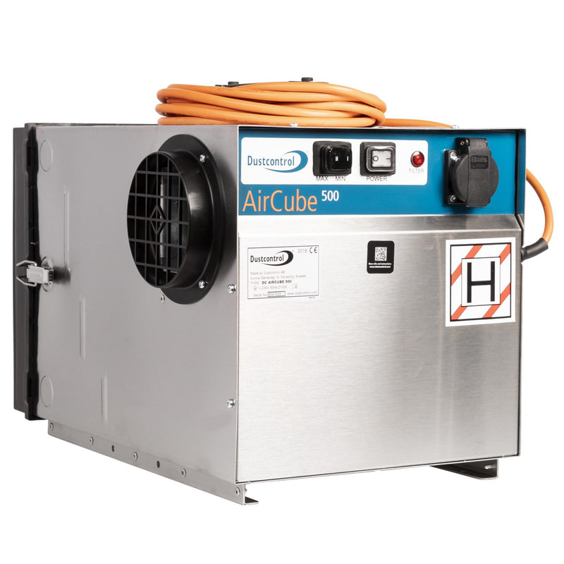 Bau-Luftreiniger DC AirCube 500 | 500 m³/h | HEPA H13 | inkl. Schlauch | Dustcontrol