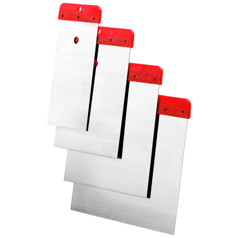 Japanspachtel-Set Kyoto Car Metal | 50 - 120 mm | dünnes Stahlblatt | flacher Kunststoffrücken | Schuller Eh`klar