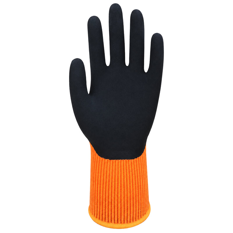 Polyester-Arbeitshandschuhe | Kat II | doppelte Latex-Beschichtung | griffsicher | Hi-Vis Farben | Wonder Grip® WG-310HO COMFORT