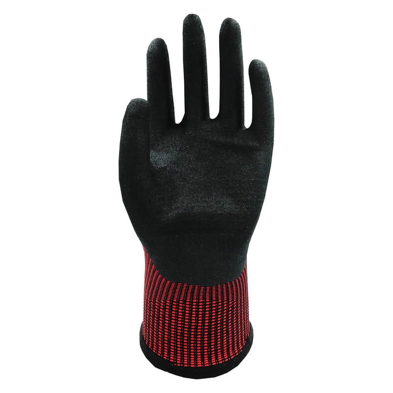 Polyester-Arbeitshandschuhe | Kat II | Nitril-Mikroschaum-Beschichtung | griffsicher | Allrounder | Wonder Grip® WG-500R FLEX