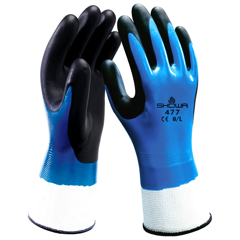 Nylon-Kälteschutz-Handschuhe | Kontaktkälte: Basis | wasserdicht | EN 511: 011 | Kat II | Schaumstoff-Nitril-Beschichtung | SHOWA™ 477