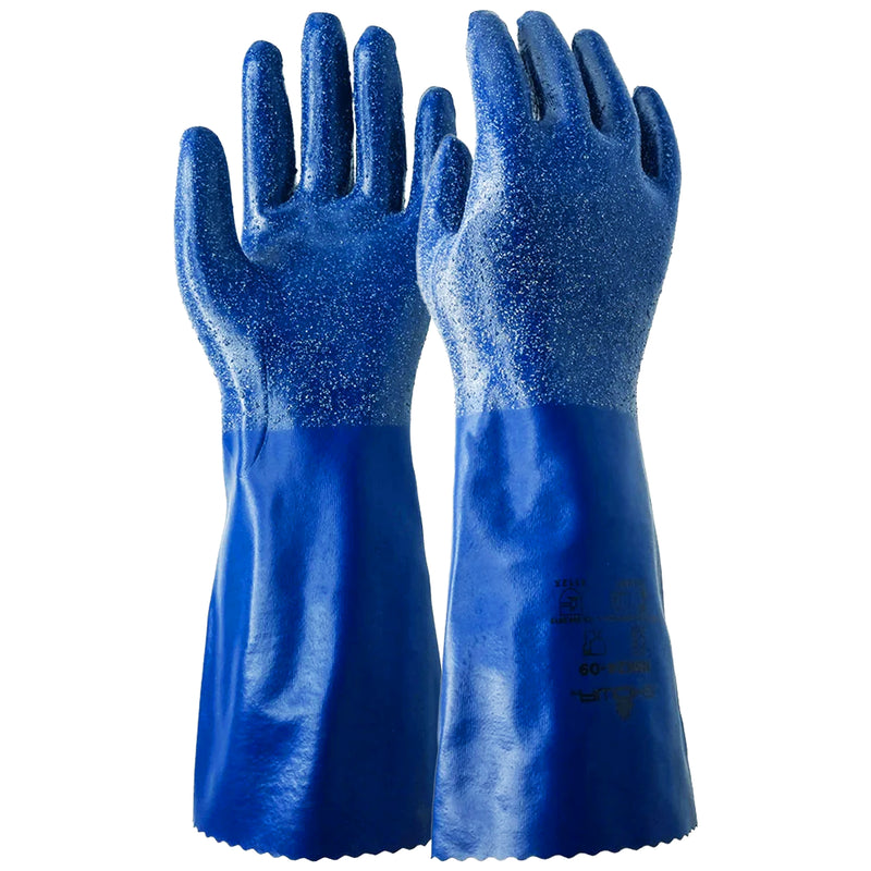 Nitril-Chemikalien-Schutzhandschuhe | Typ A | EN ISO 374-5 für Bakterien & Pilze | abrieb-, schnitt- & reissfest | lebensmittelgeeignet | Kat III | Nitril-Beschichtung | Eco Best Technology® | SHOWA™ NSK24