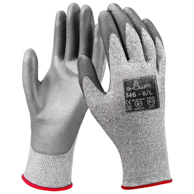 PE-Mehrzweck-Handschuhe | Stufe C | Kat II | PU-Beschichtung | HPPE verstärkt | schnittsicher & abriebfest | SHOWA™ Duracoil 546