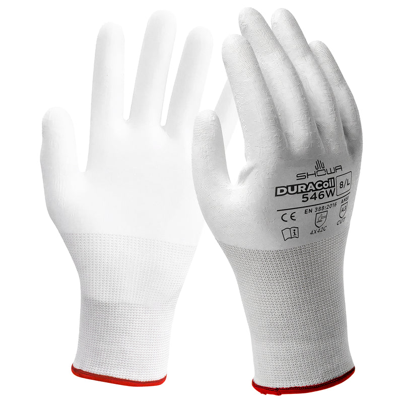 PE-Mehrzweck-Handschuhe | Stufe C | Kat II | PU-Beschichtung | HPPE verstärkt | schnittsicher & abriebfest | SHOWA™ Duracoil 546W
