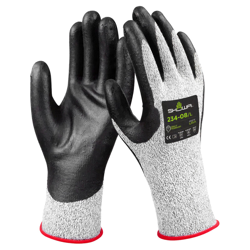 Elasthan-Schnittschutz-Handschuhe | Stufe D | Kat II | Nitril-Beschichtung | HPPE verstärkt | SHOWA™ 234