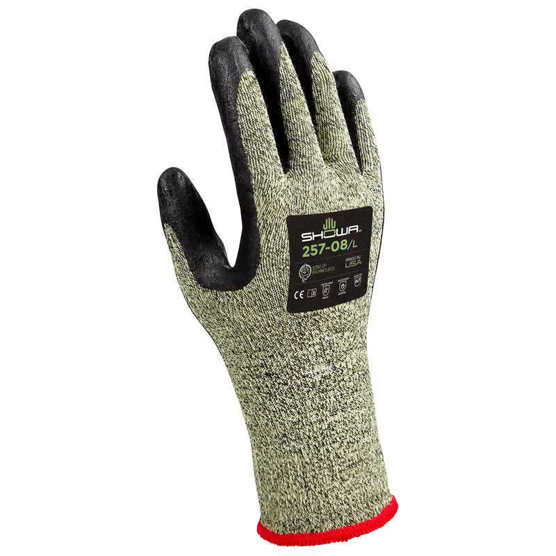 Aramid-Schnittschutz-Handschuhe | Stufe F | Kat II | Nitril-Schaumstoff-Beschichtung | extra leicht | SHOWA™ 257