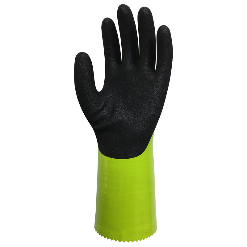 Nylon/Polyester-Chemikalienschutz-Handschuhe | Typ B | EN 374-5 | Kat III | Nitril-Vollbeschichtung | öl- & chemikalienbeständig | Wonder Grip® WG-658L CHEM DEFENDER