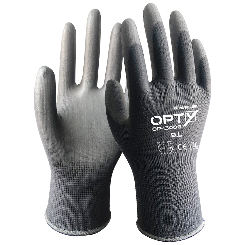 Nylon-Arbeitshandschuhe | Kat II | PU-Beschichtung | extra feinfühlig | atmungsaktiv | Wonder Grip® OP-1300 OPTY™