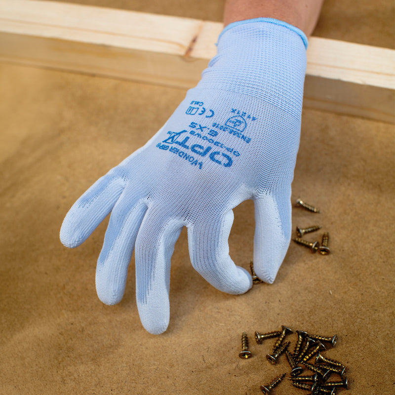 Nylon-Arbeitshandschuhe | Kat II | PU-Beschichtung | extra feinfühlig | atmungsaktiv | Wonder Grip® OP-1300 OPTY™