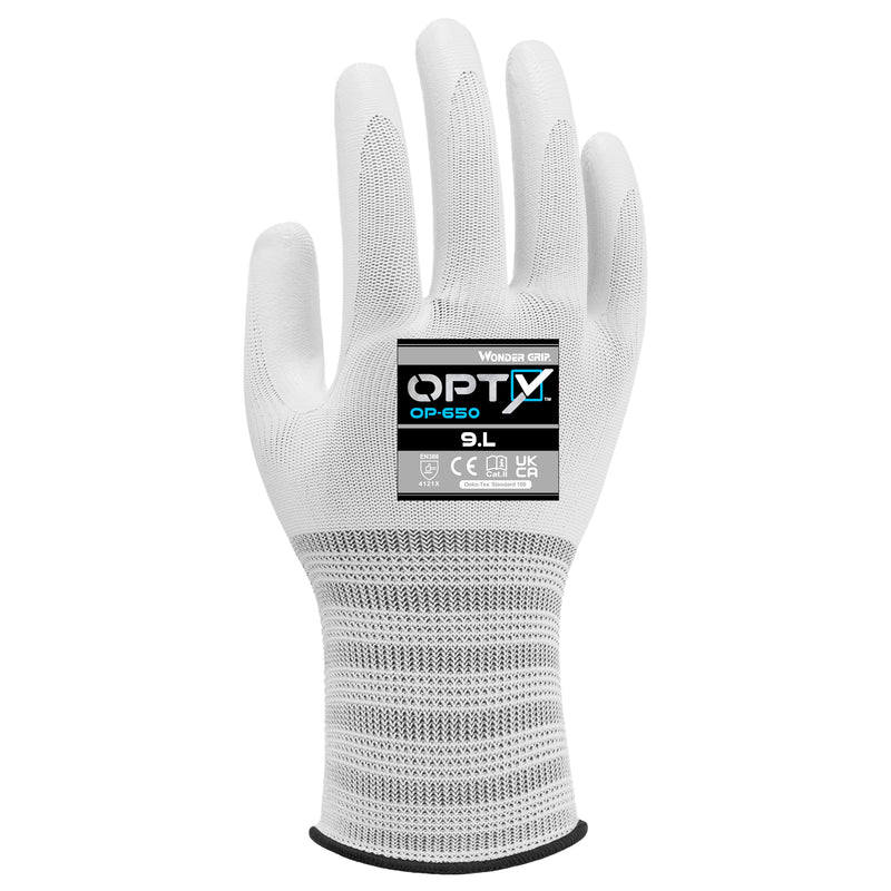 Polyester-Arbeitshandschuhe | Kat II | Nitril-Beschichtung | ölbeständig | extra leicht | Wonder Grip® OP-650 OPTY™