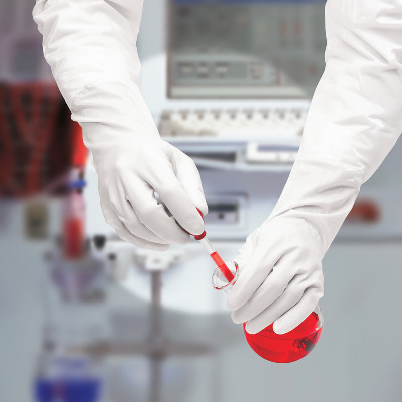 PVC-Chemikalien-Schutzhandschuhe | Typ C | EN ISO 374-5 für Bakterien & Pilze | abrieb-, schnitt- & reissfest | Kat III | PVC-Beschichtung | ohne Trägergewebe | extra lange Stulpe | SHOWA™ B0710