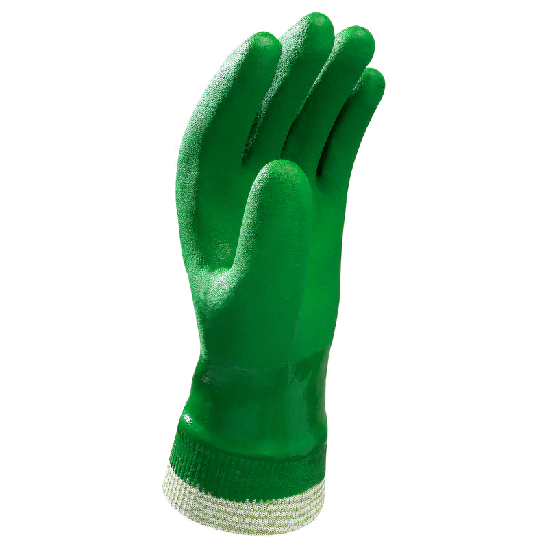 Baumwoll-Arbeitshandschuhe | Kat II | PVC-Beschichtung | undurchlässig | chemikalienbeständig | SHOWA™ 600