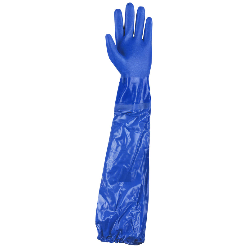 PVC-Chemikalien-Schutzhandschuhe | Typ B | EN ISO 374-5 für Bakterien & Pilze | abrieb-, schnitt- & reissfest | Kat III | PVC-Beschichtung | extra lange Stulpe | SHOWA™ 690