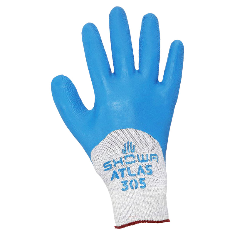 Baumwoll-Arbeitshandschuhe | Kat II | Latex-Beschichtung | griffsicher | SHOWA™ Atlas 305