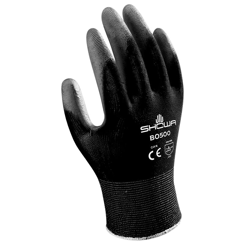 Nylon-Arbeitshandschuhe | Kat II | PU-Beschichtung | atmungsaktiv | latexfrei | extra leicht | SHOWA™ BO500W