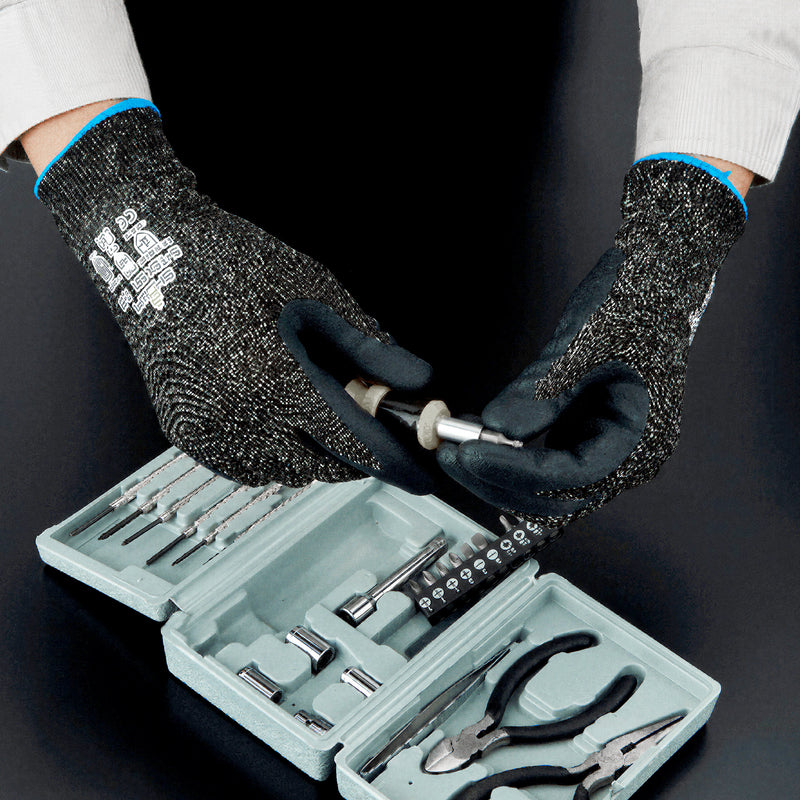 Nylon-Schnittschutz-Handschuhe | Stufe E | Kat II | mikroporöse Nitril-Beschichtung | ölabweisend | SHOWA™ S-TEX 581