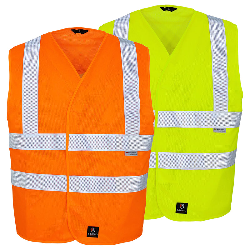 Warnschutz Weste | Klasse 2 | PE | luftdurchlässig | Klettverschluss | 120 g/m² | Bormio Safety Gäbris