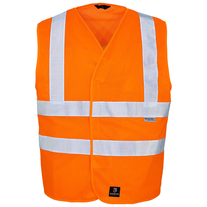 Warnschutz Weste | Klasse 2 | PE | luftdurchlässig | Klettverschluss | 120 g/m² | Bormio Safety Gäbris