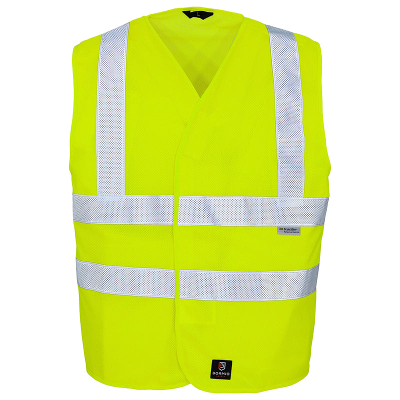 Warnschutz Weste | Klasse 2 | PE | luftdurchlässig | Klettverschluss | 120 g/m² | Bormio Safety Gäbris