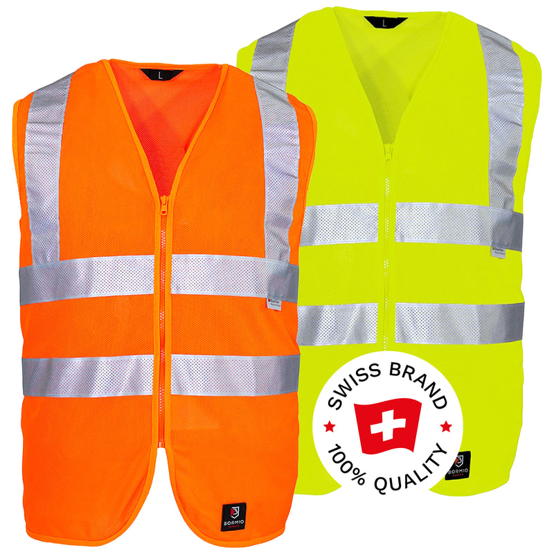 Warnschutz Weste | Klasse 2 | PE | luftdurchlässiges Netzgewebe | 120 g/m² | Bormio Safety Napf