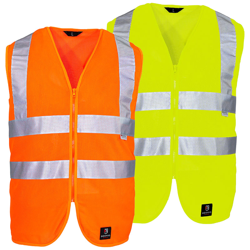 Warnschutz Weste | Klasse 2 | PE | luftdurchlässiges Netzgewebe | 120 g/m² | Bormio Safety Napf