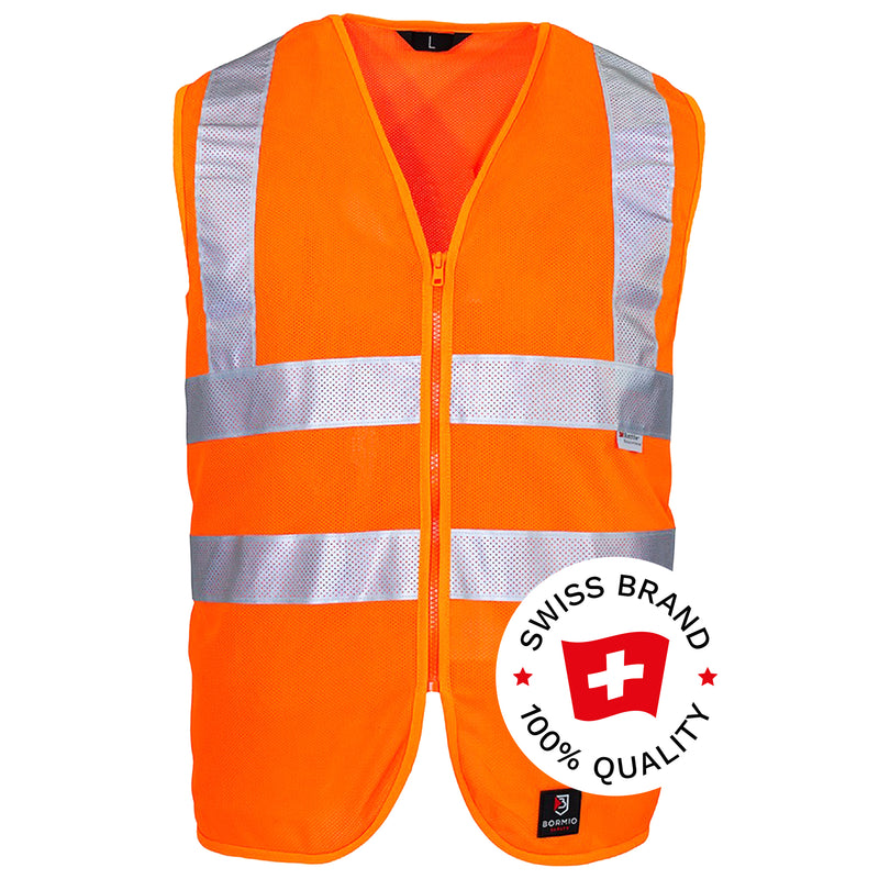 Warnschutz Weste | Klasse 2 | PE | luftdurchlässiges Netzgewebe | 120 g/m² | Bormio Safety Napf
