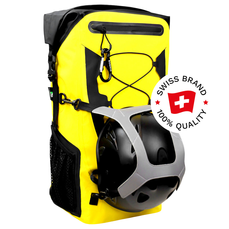 Baurucksack 35L | wasserdicht | PVC Tarpaulin 500D | Rolltop | mit Helmhalterung | Bormio Spirit Eskil