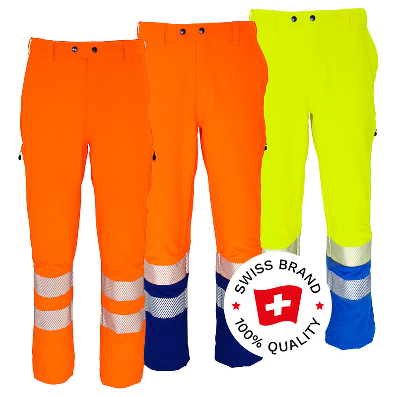 Warnschutz Bundhose | Klasse 2 | PE/Elastane | elastisch, dehnbar, extrem bequem & leicht | 208 g/m² | Bormio Safety Air 4 Comfort