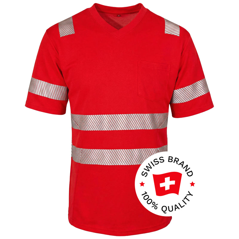 Warnschutz T-Shirt | Klasse 2 | UPF 80 | PE/Baumwolle | feinporig & geruchshemmend | 180 g/m² | Bormio Safety Säntis