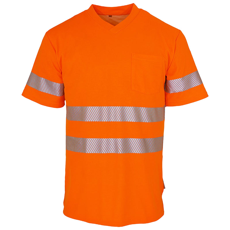 Warnschutz T-Shirt | Klasse 2 | UPF 80 | PE/Baumwolle | feinporig & geruchshemmend | 180 g/m² | Bormio Safety Säntis
