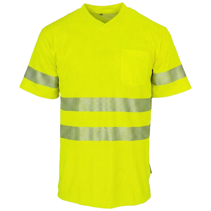 Warnschutz T-Shirt | Klasse 2 | UPF 80 | PE/Baumwolle | feinporig & geruchshemmend | 180 g/m² | Bormio Safety Säntis