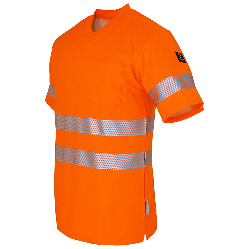 Warnschutz T-Shirt | Klasse 2 | UPF 80 | PE/Baumwolle | feinporig & geruchshemmend | 180 g/m² | Bormio Safety Säntis