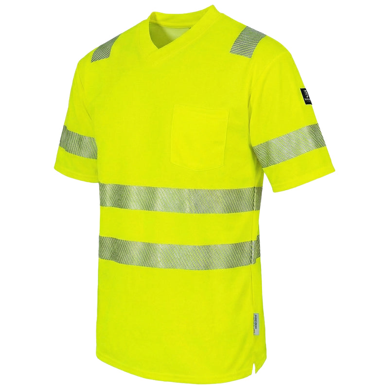 Warnschutz T-Shirt | Klasse 2 | UPF 80 | PE/Baumwolle | feinporig & geruchshemmend | 180 g/m² | Bormio Safety Säntis