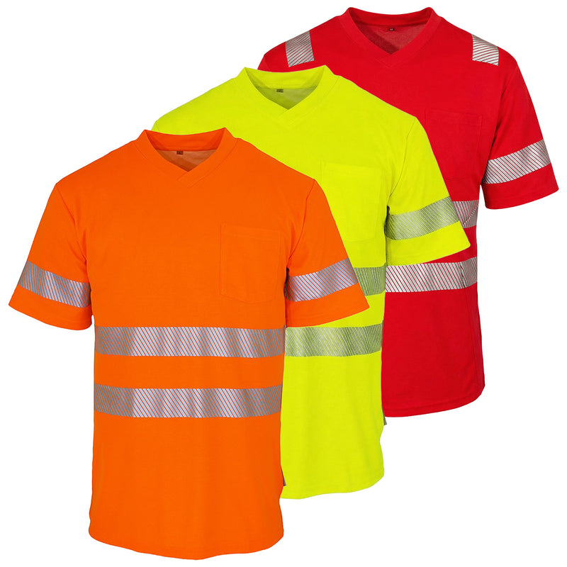 Warnschutz T-Shirt | Klasse 2 | UPF 80 | PE/Baumwolle | feinporig & geruchshemmend | 180 g/m² | Bormio Safety Säntis