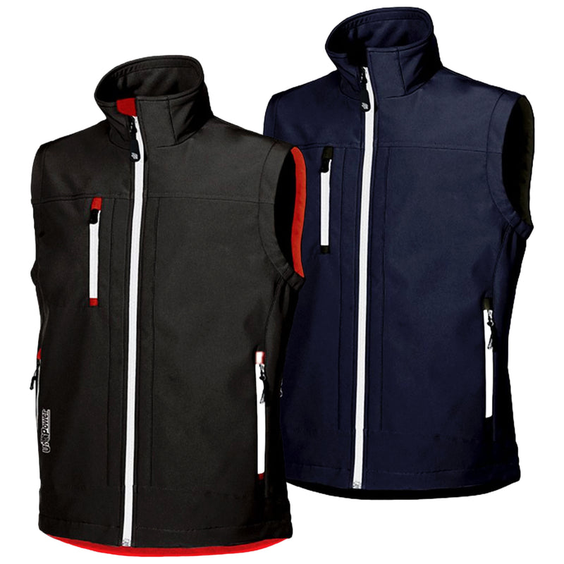 Softshellweste | Polyester/Elasthan | winddicht, wasserabweisend & atmungsaktiv | 320 g/m² | EN ISO 13688 | U-Power Climb