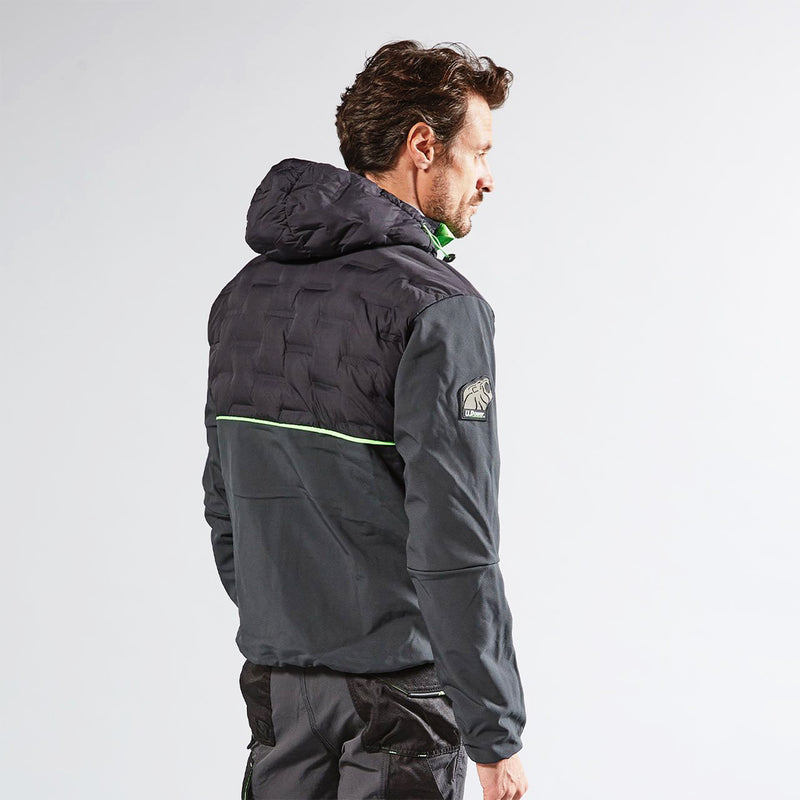 Hybridjacke | Polyester/Elasthan | winddicht, wasserabweisend & atmungsaktiv | 320 g/m² | mit Kapuze | EN ISO 13688 | U-Power Spock