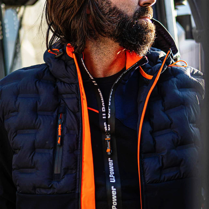 Hybridjacke | Polyester/Elasthan | winddicht, wasserabweisend & atmungsaktiv | 320 g/m² | mit Kapuze | EN ISO 13688 | U-Power Spock