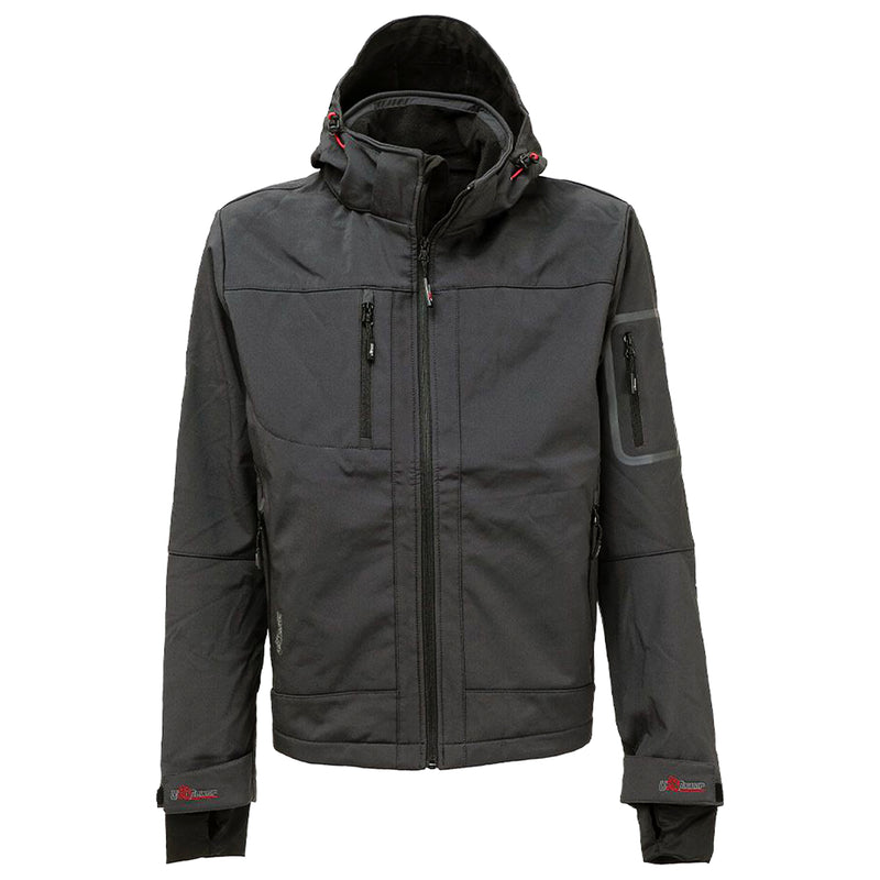 Softshelljacke | Polyester/Elasthan | winddicht, wasserabweisend & wärmend | 320 g/m² | mit Kapuze | U-Power Metropolis