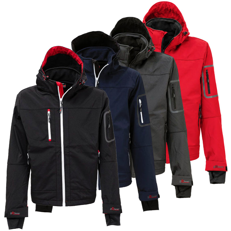Softshelljacke | Polyester/Elasthan | winddicht, wasserabweisend & wärmend | 320 g/m² | mit Kapuze | U-Power Metropolis