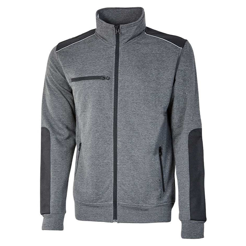 U-Power Snug Sweatjacke, Grey Meteorite, Vorderansicht